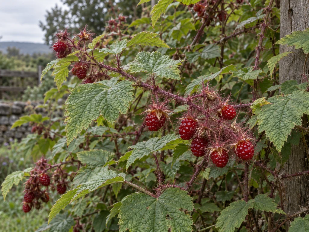 Japanese Wineberry (Rubus phoenicolasius)