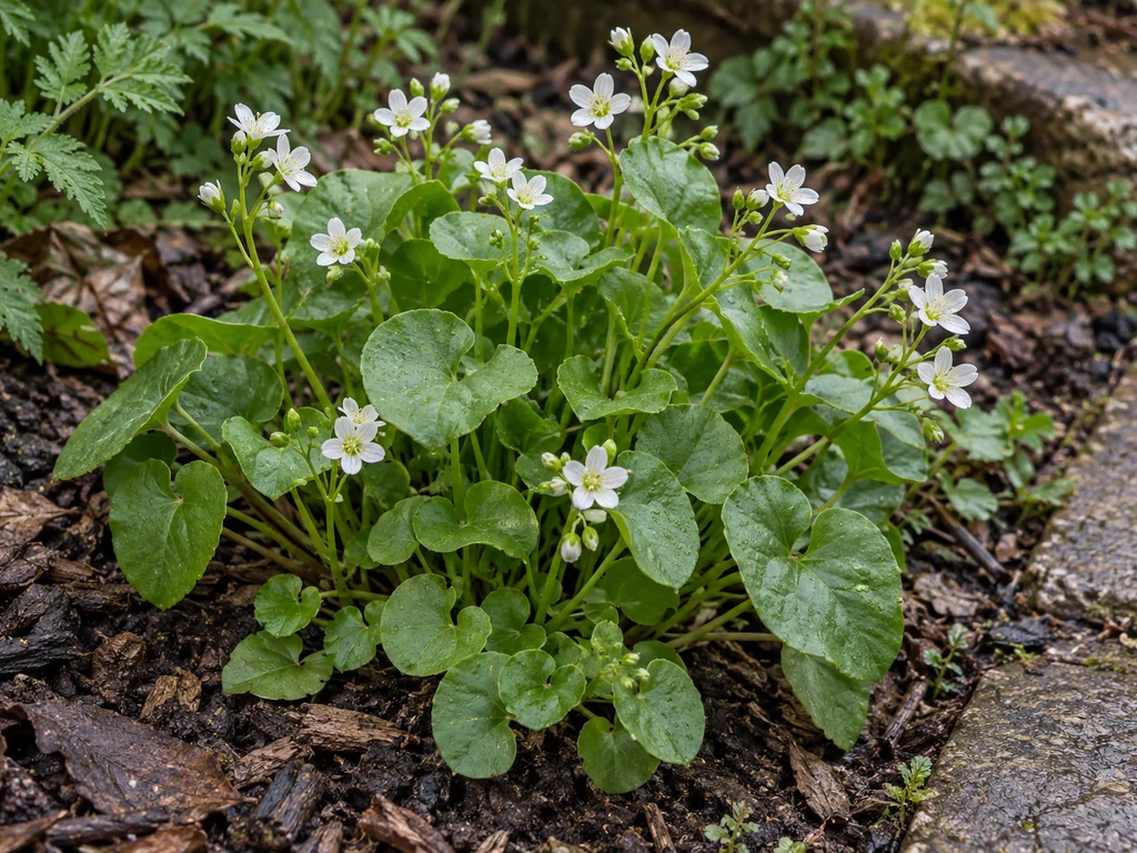 Winter Purslane (Claytonia) (Claytonia perfoliata)